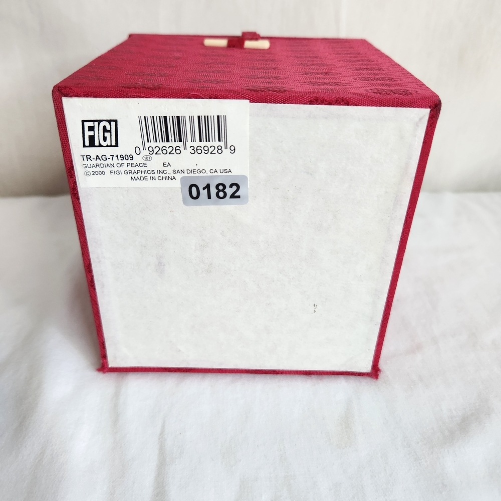 Pier 1 Vintage Reverse Painted Glass Ornament With Box. Guarduan Of Peace - Picture 8 of 8